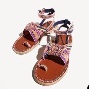 Amambaih Anthropologie Lorena Isle Flat Sandals